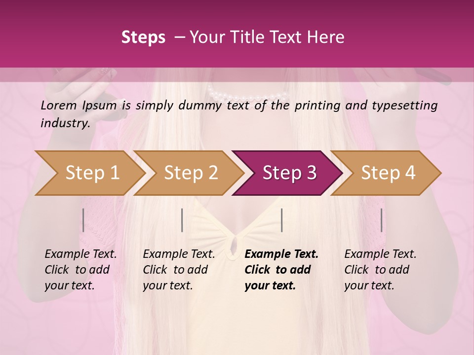 Blond Trendy Girl PowerPoint Template