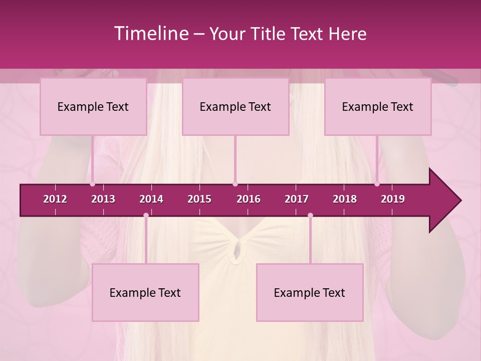 Blond Trendy Girl PowerPoint Template