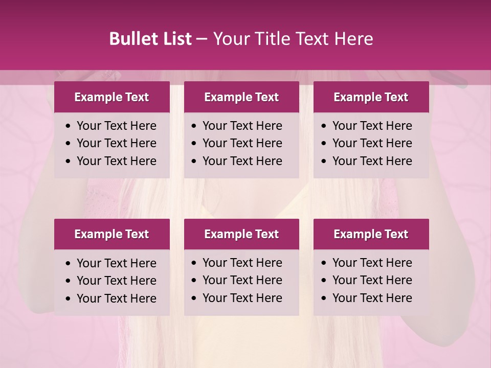 Blond Trendy Girl PowerPoint Template