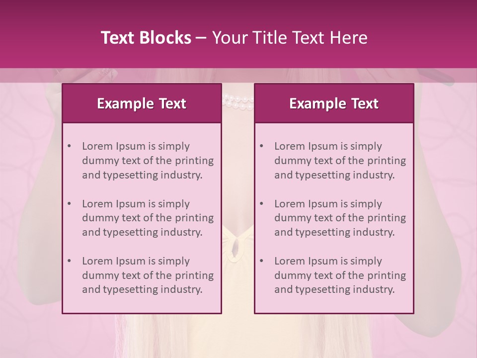 Blond Trendy Girl PowerPoint Template