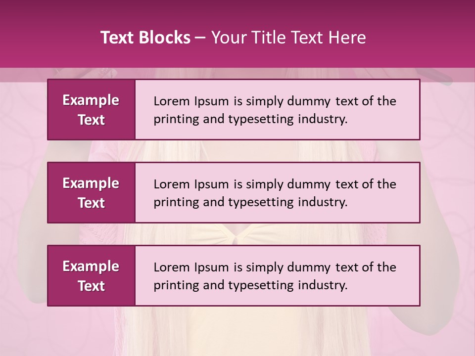 Blond Trendy Girl PowerPoint Template