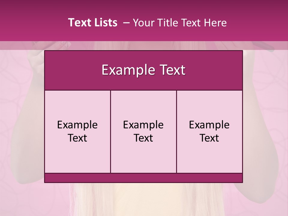 Blond Trendy Girl PowerPoint Template