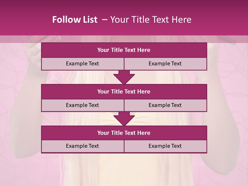 Blond Trendy Girl PowerPoint Template