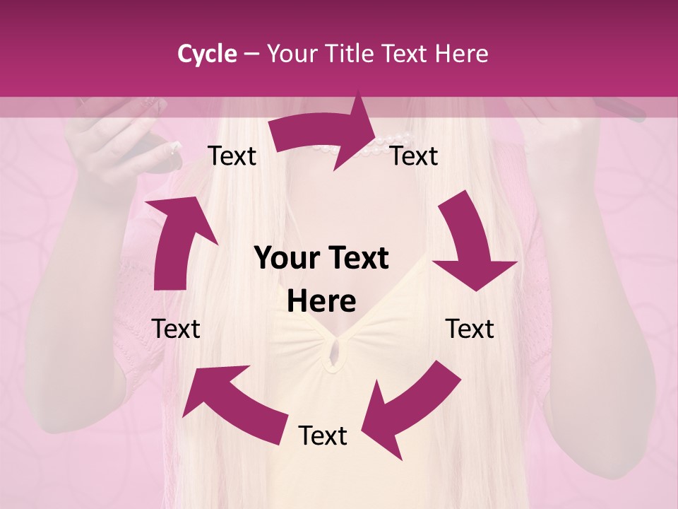 Blond Trendy Girl PowerPoint Template