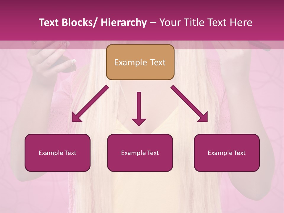 Blond Trendy Girl PowerPoint Template