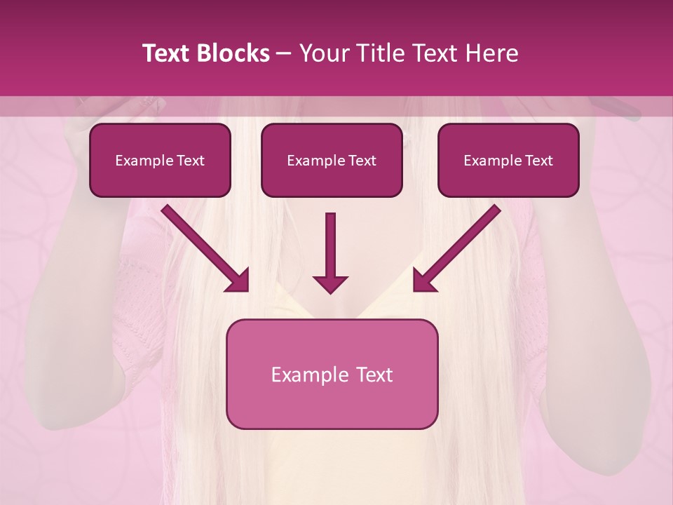 Blond Trendy Girl PowerPoint Template