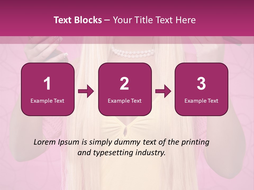 Blond Trendy Girl PowerPoint Template