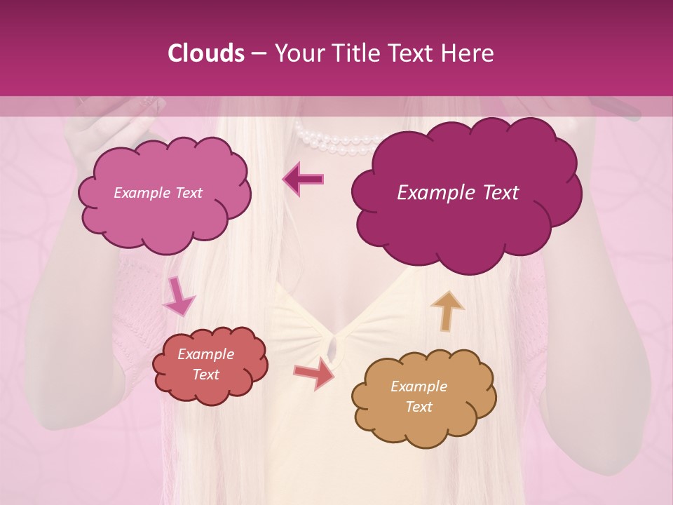 Blond Trendy Girl PowerPoint Template