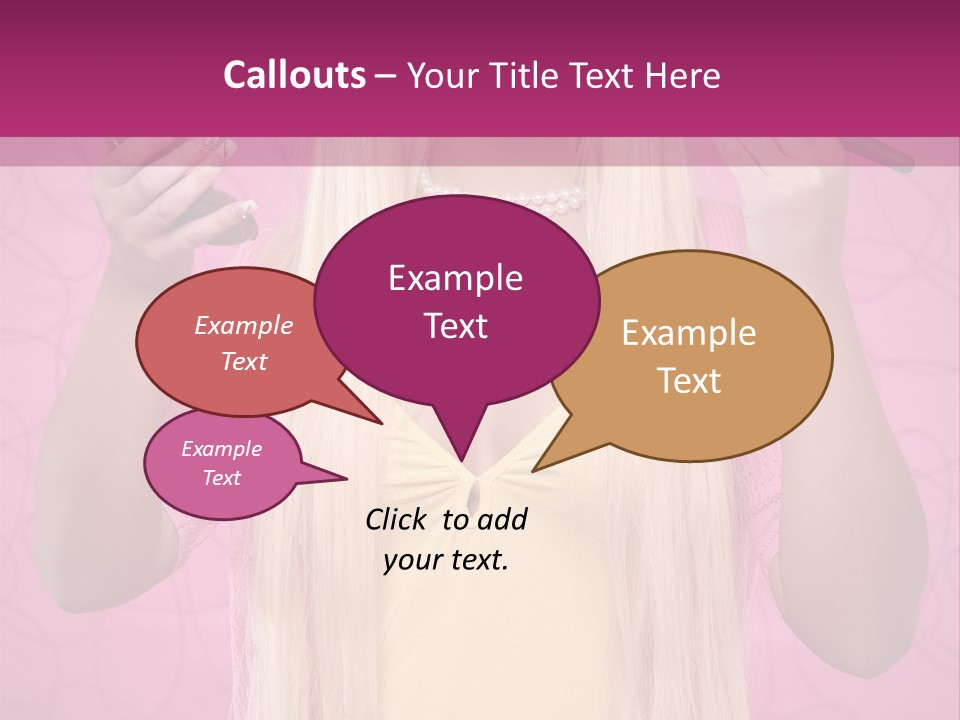 Blond Trendy Girl PowerPoint Template