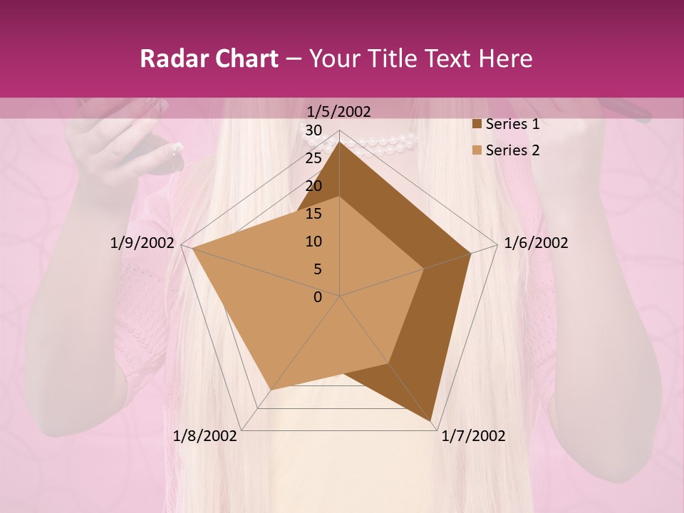 Blond Trendy Girl PowerPoint Template