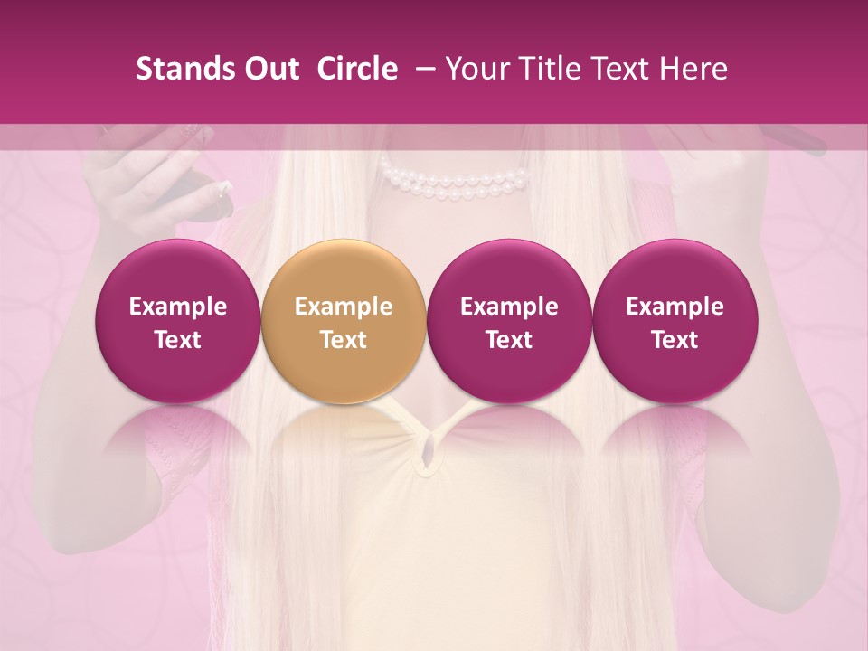 Blond Trendy Girl PowerPoint Template