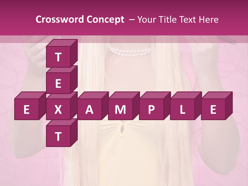 Blond Trendy Girl PowerPoint Template