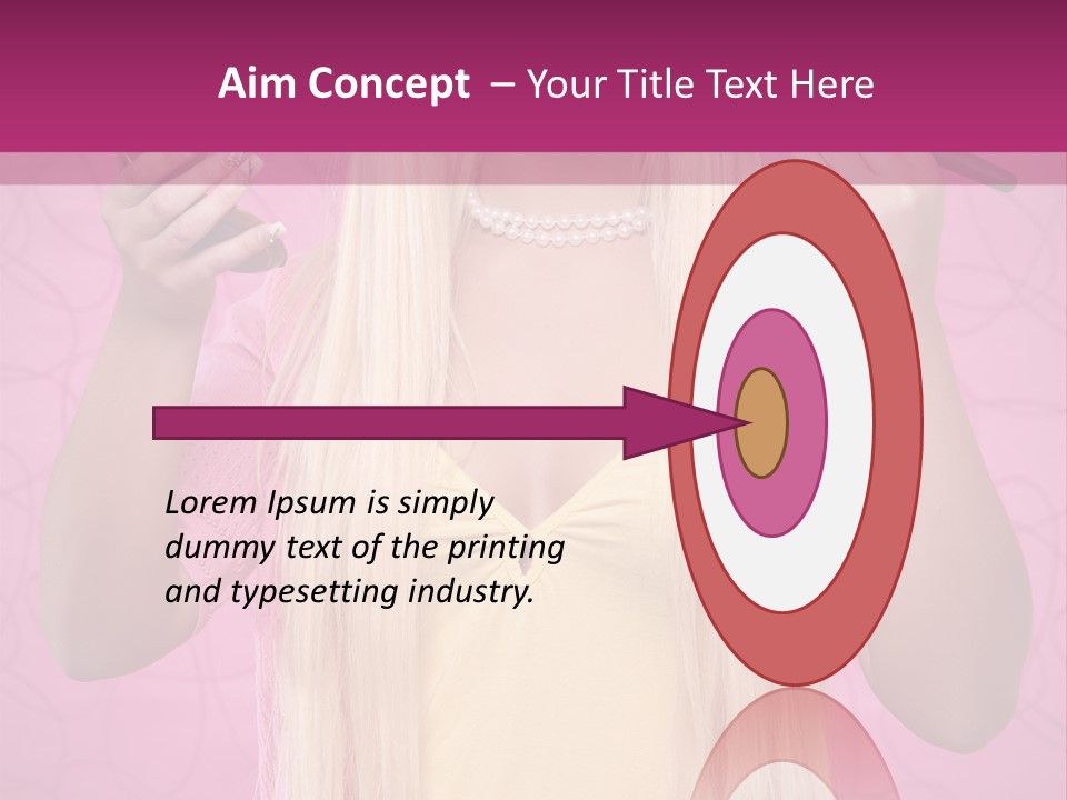 Blond Trendy Girl PowerPoint Template