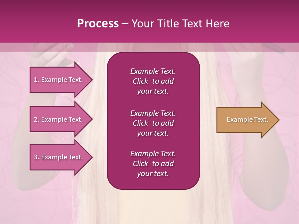 Blond Trendy Girl PowerPoint Template