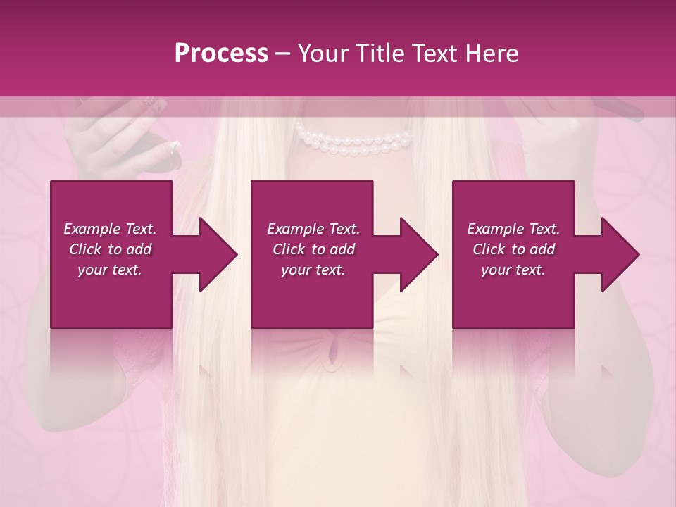 Blond Trendy Girl PowerPoint Template