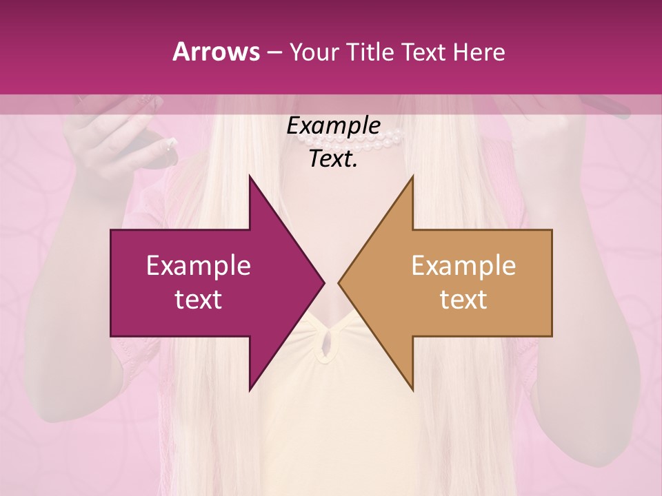 Blond Trendy Girl PowerPoint Template