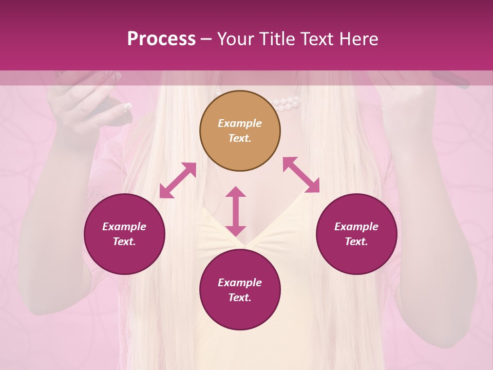 Blond Trendy Girl PowerPoint Template