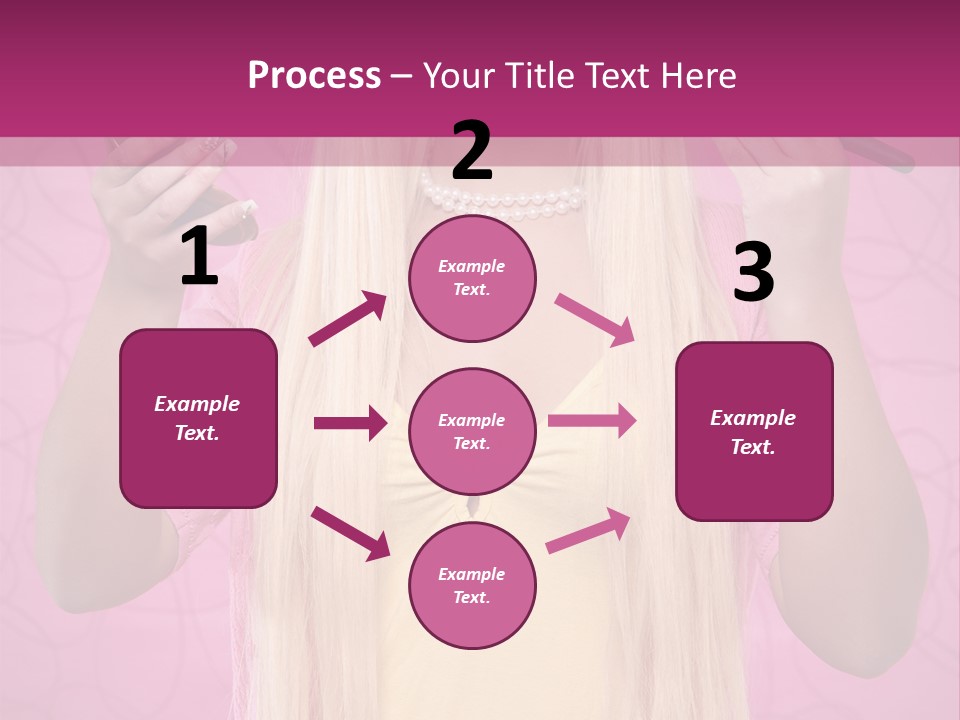 Blond Trendy Girl PowerPoint Template