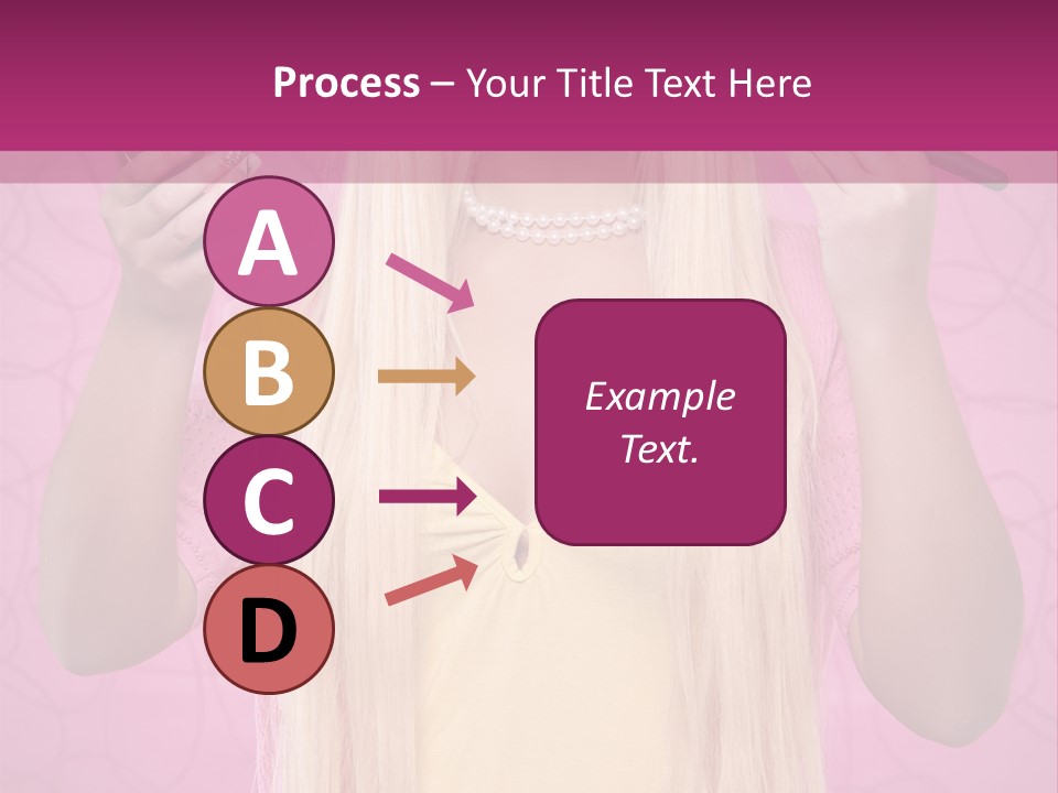 Blond Trendy Girl PowerPoint Template