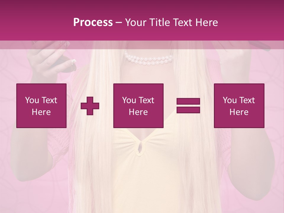 Blond Trendy Girl PowerPoint Template