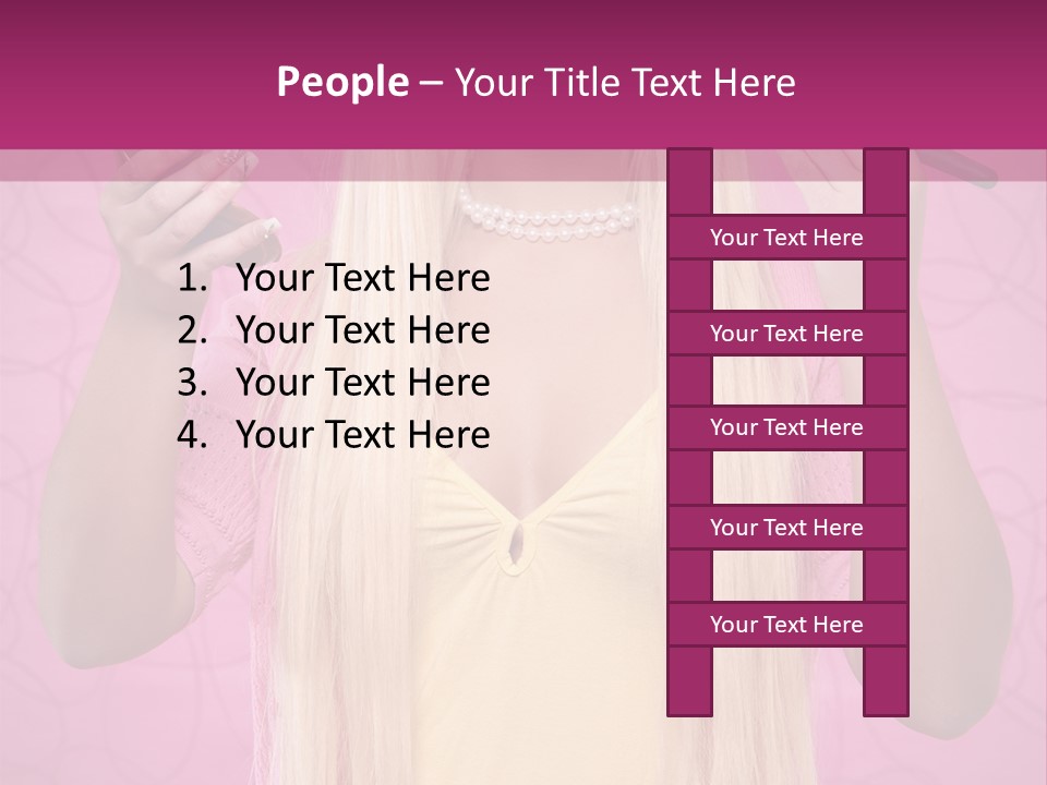 Blond Trendy Girl PowerPoint Template