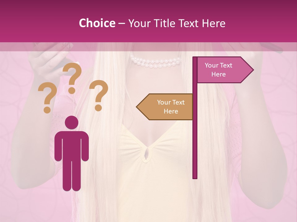 Blond Trendy Girl PowerPoint Template