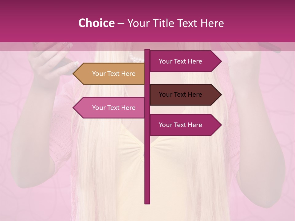 Blond Trendy Girl PowerPoint Template