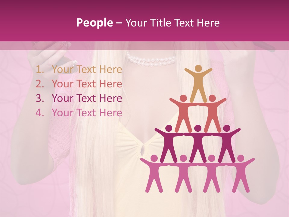 Blond Trendy Girl PowerPoint Template