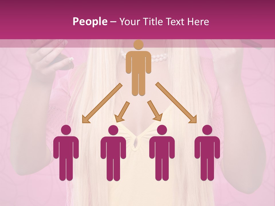 Blond Trendy Girl PowerPoint Template