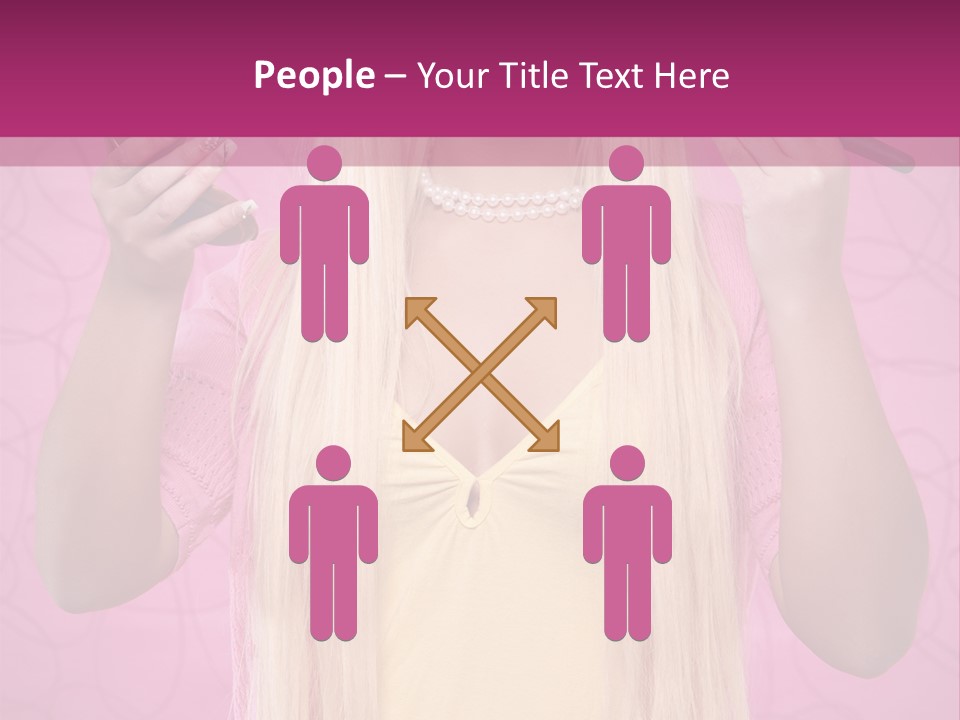 Blond Trendy Girl PowerPoint Template