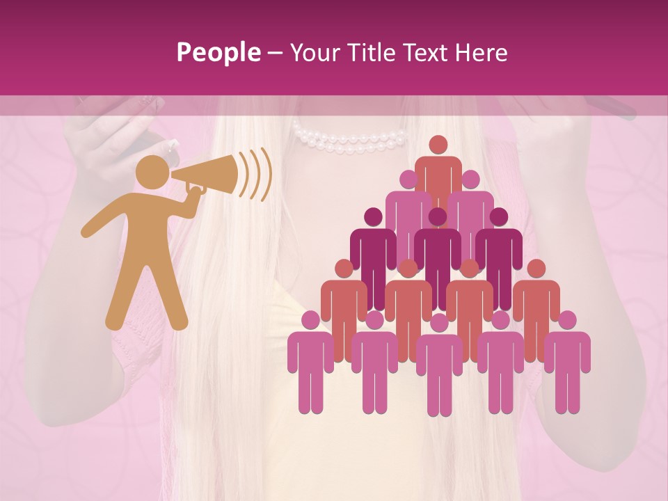 Blond Trendy Girl PowerPoint Template