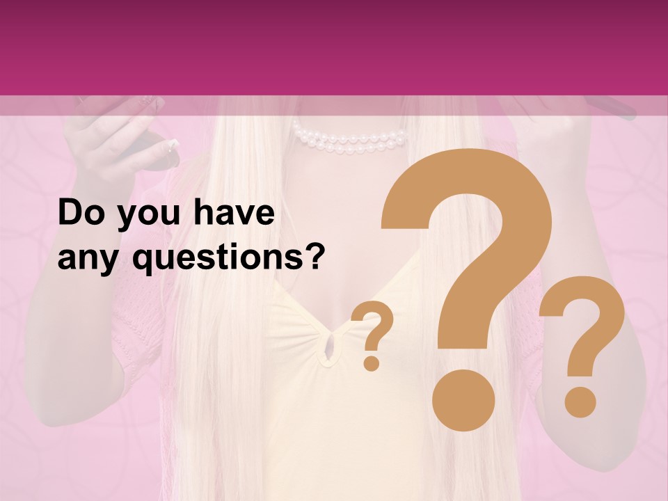 Blond Trendy Girl PowerPoint Template