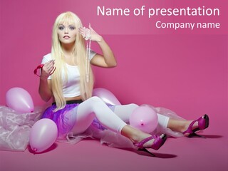 Doll Woman Retro PowerPoint Template