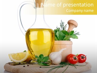 Set Additive Tableware PowerPoint Template