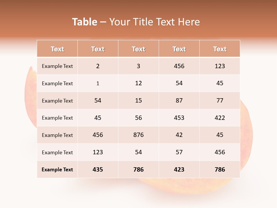 Dessert Orange One PowerPoint Template