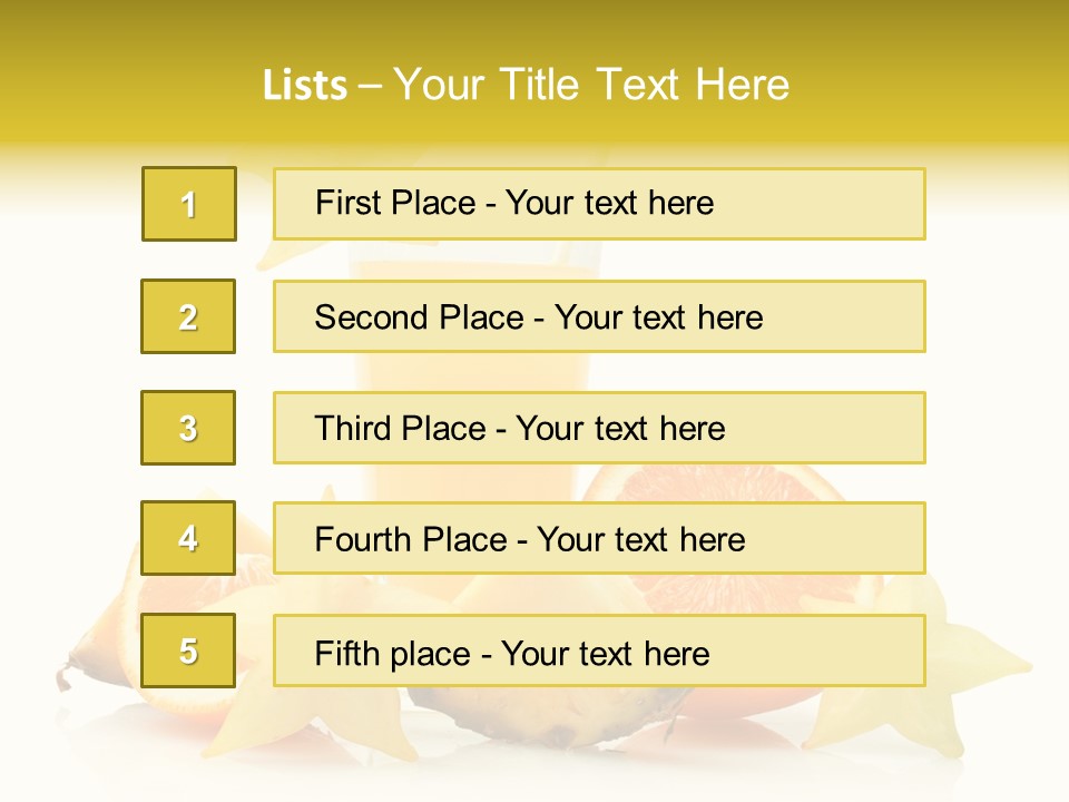 Isolated Fruit Exotic PowerPoint Template
