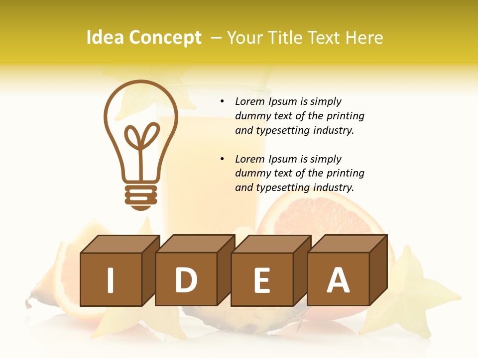 Isolated Fruit Exotic PowerPoint Template