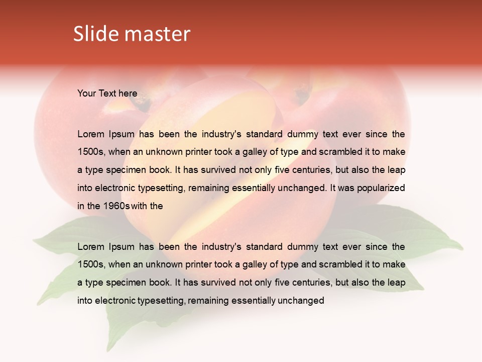 Vitamin Diet Leaf PowerPoint Template