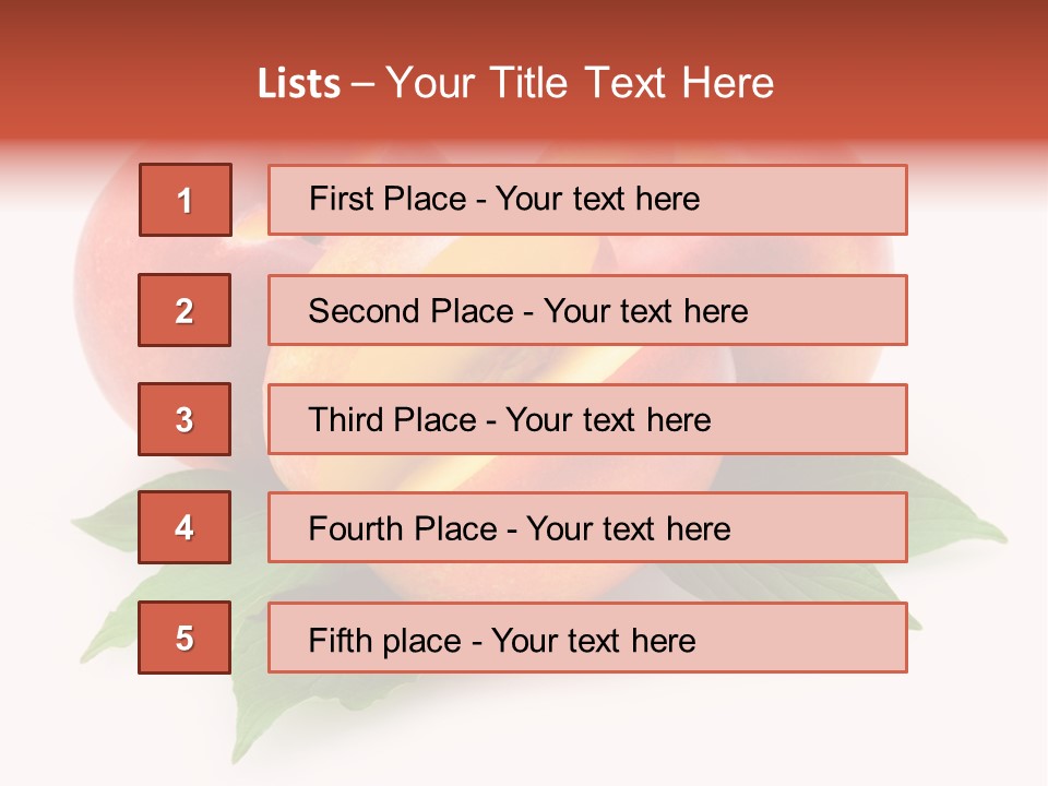 Vitamin Diet Leaf PowerPoint Template