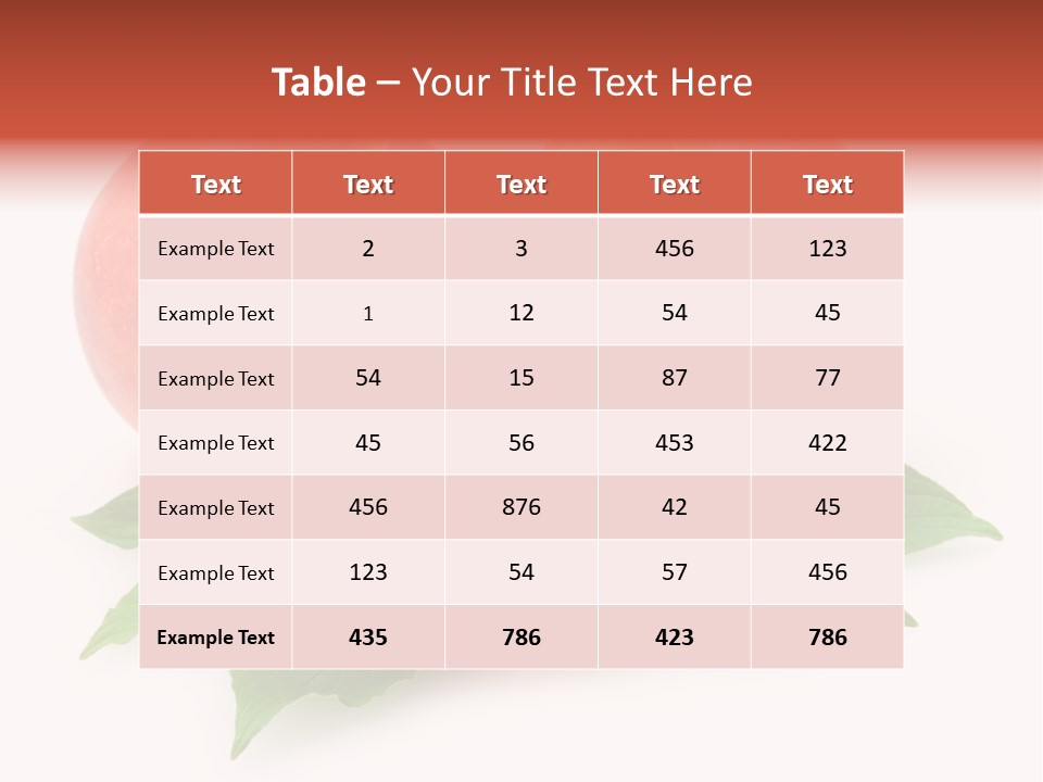 Vitamin Diet Leaf PowerPoint Template