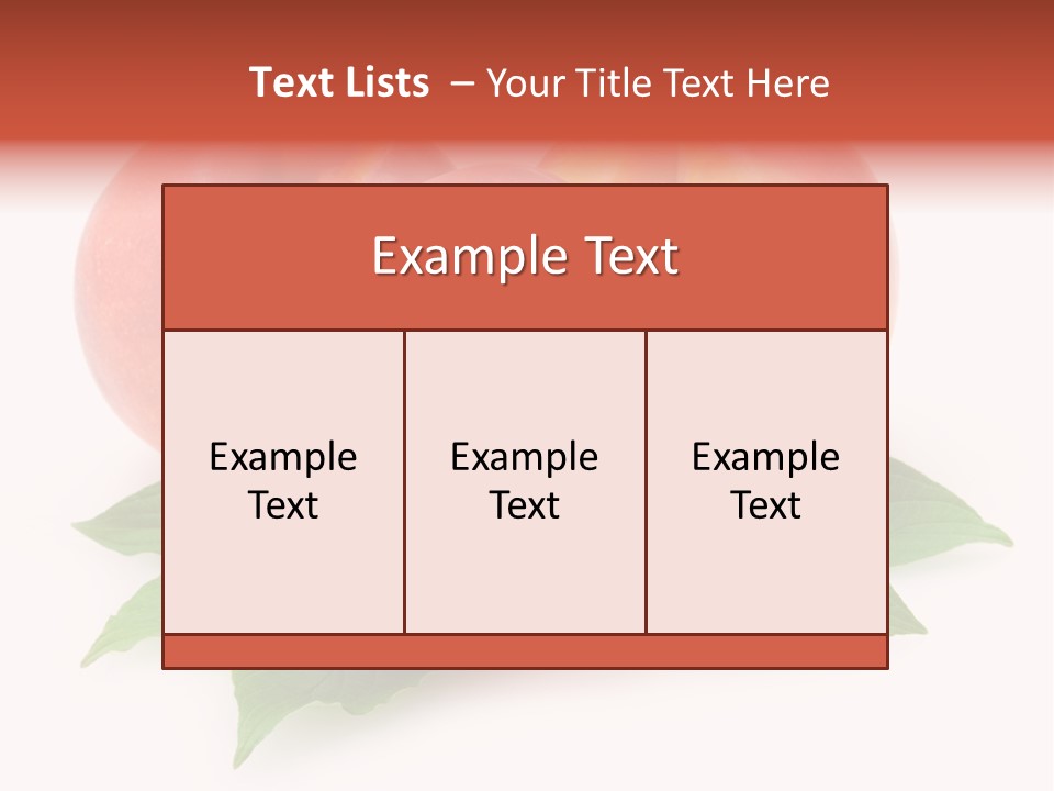 Vitamin Diet Leaf PowerPoint Template