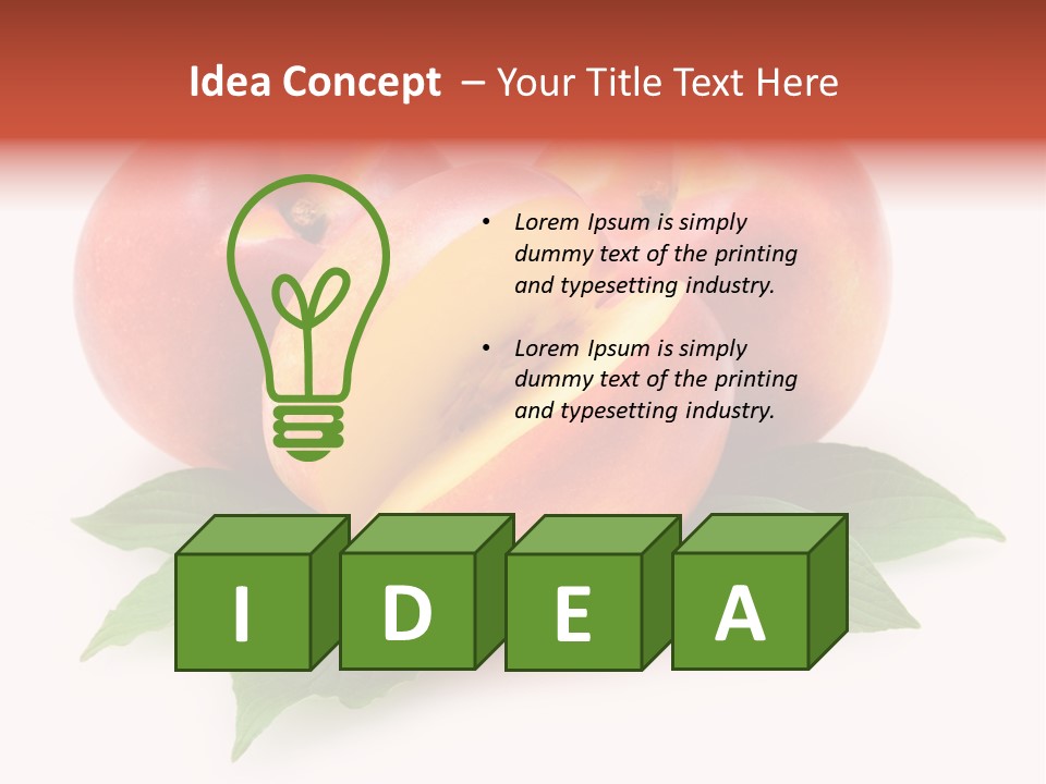 Vitamin Diet Leaf PowerPoint Template