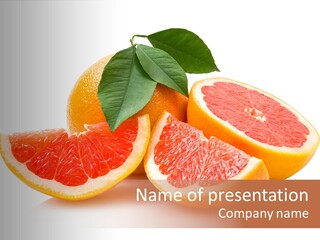 Vitamin Fresh Isolated PowerPoint Template