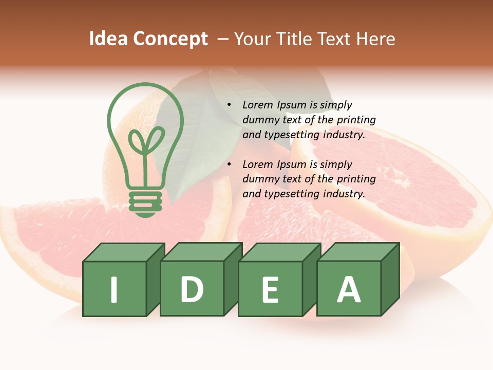 Vitamin Fresh Isolated PowerPoint Template