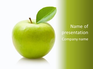 White Freshness Leaf PowerPoint Template