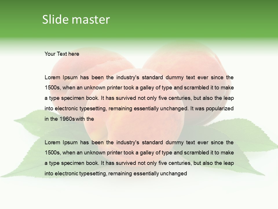 Waterdrop Vegetarian Food PowerPoint Template