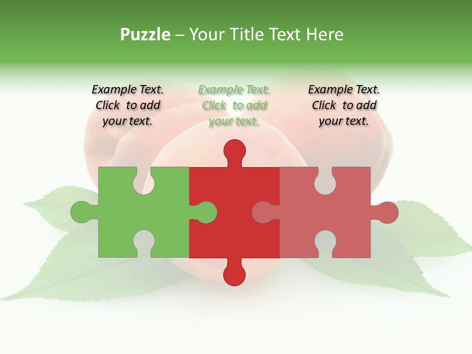 Waterdrop Vegetarian Food PowerPoint Template