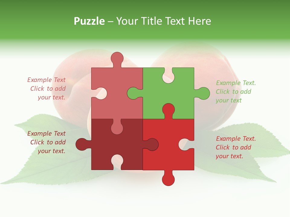 Waterdrop Vegetarian Food PowerPoint Template