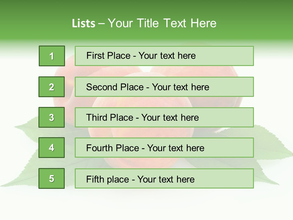 Waterdrop Vegetarian Food PowerPoint Template