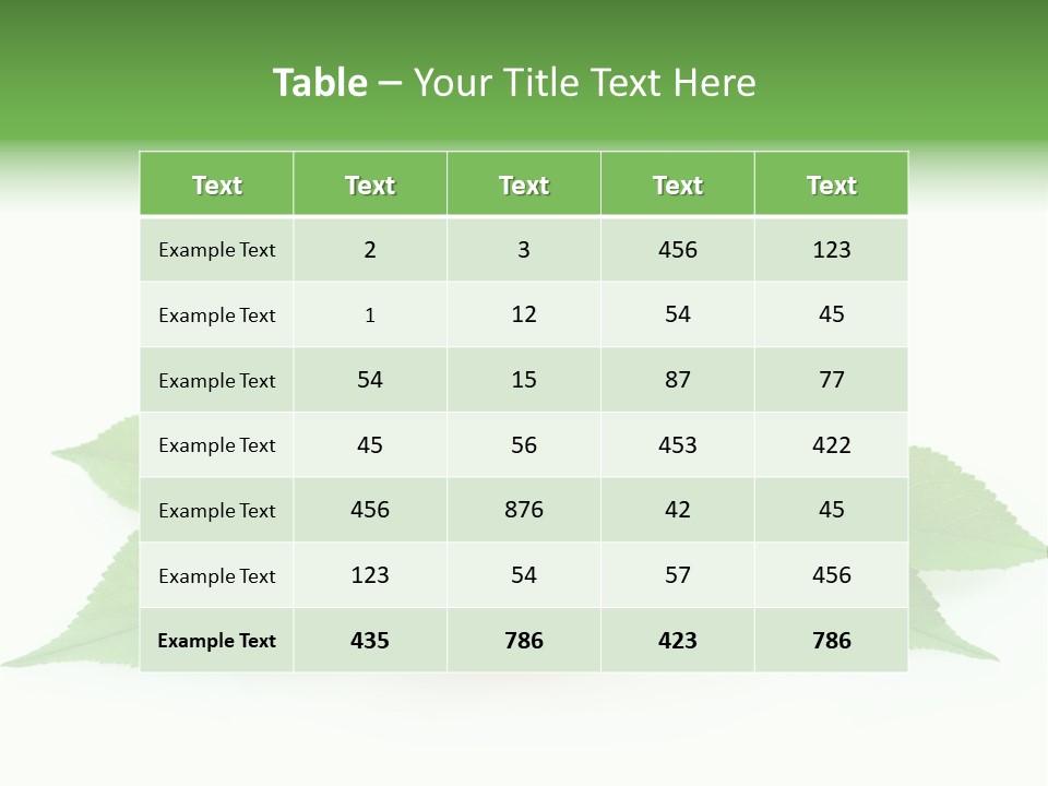 Waterdrop Vegetarian Food PowerPoint Template